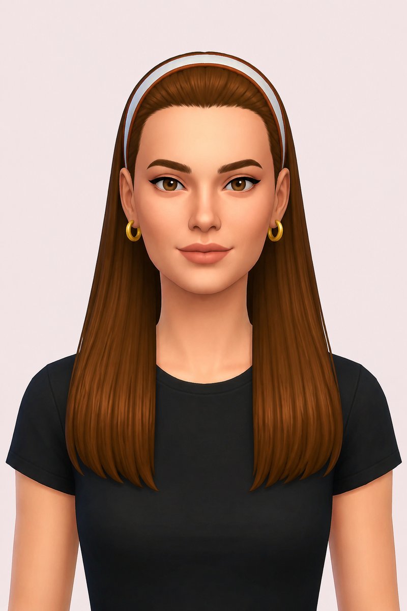 Olivia Hair custom content (CC) for Sims 4 by oakiyo