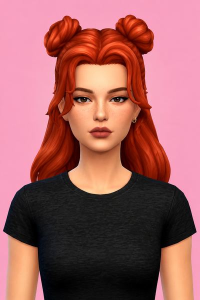 Cat Hair custom content (CC) for Sims 4 by oakiyo