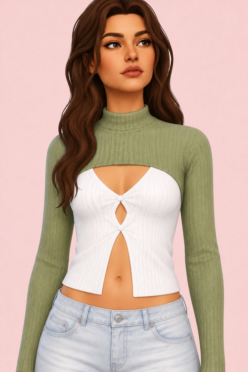 Priscilla Top custom content (CC) for Sims 4 by oakiyo