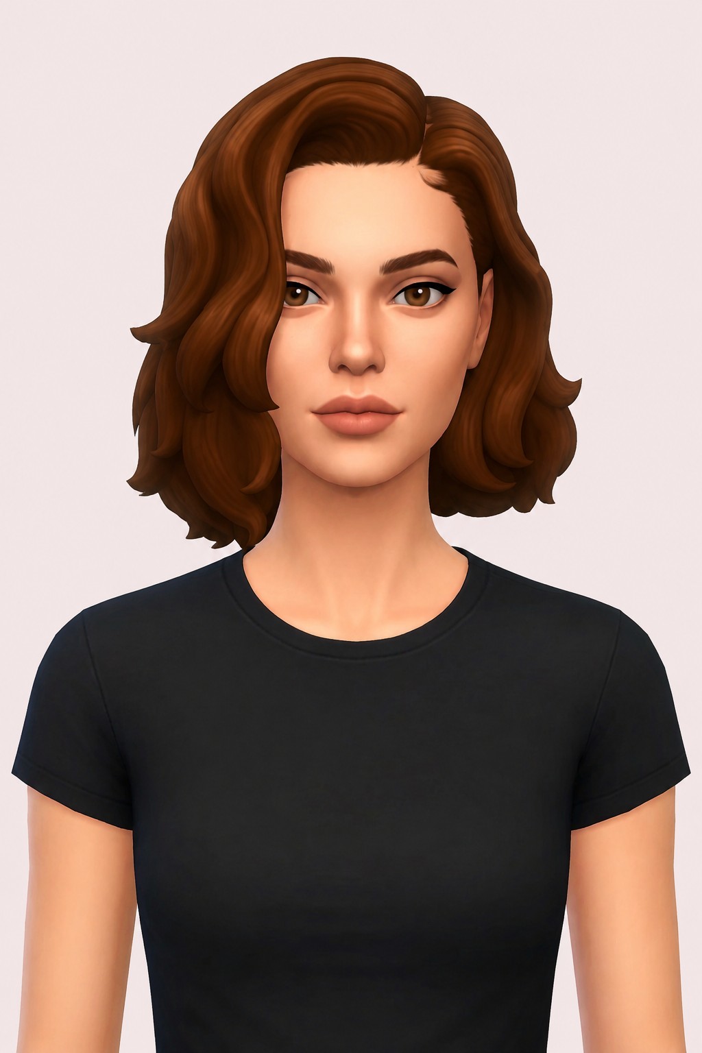 Hattie Hair custom content (CC) for Sims 4 by oakiyo