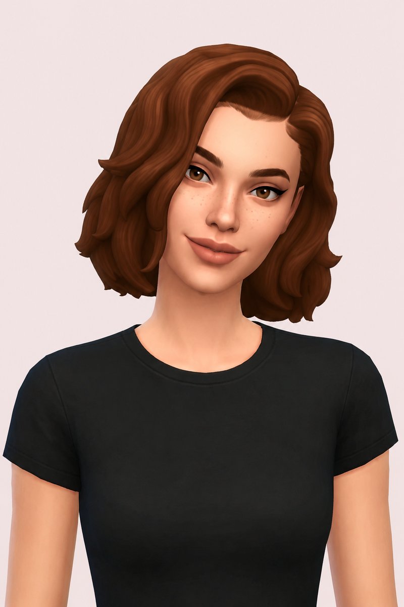 Winnie Hair custom content (CC) for Sims 4 by oakiyo