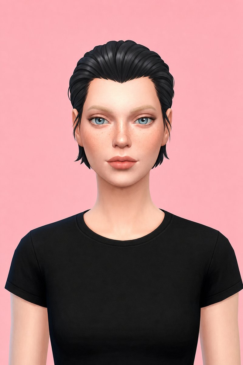 Coupe Hair custom content (CC) for Sims 4 by johnnysims