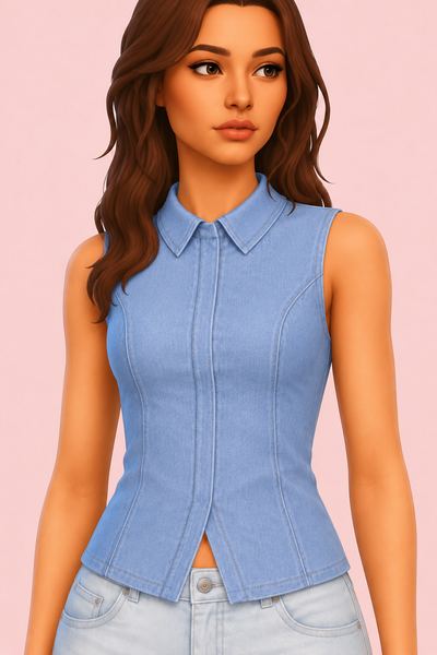 Jules Outfit Shirt Accessory custom content (CC) for Sims 4 by oakiyo