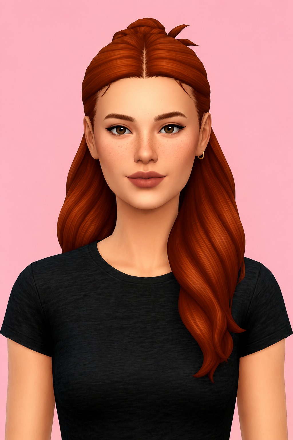 Natalie Hair custom content (CC) for Sims 4 by oakiyo