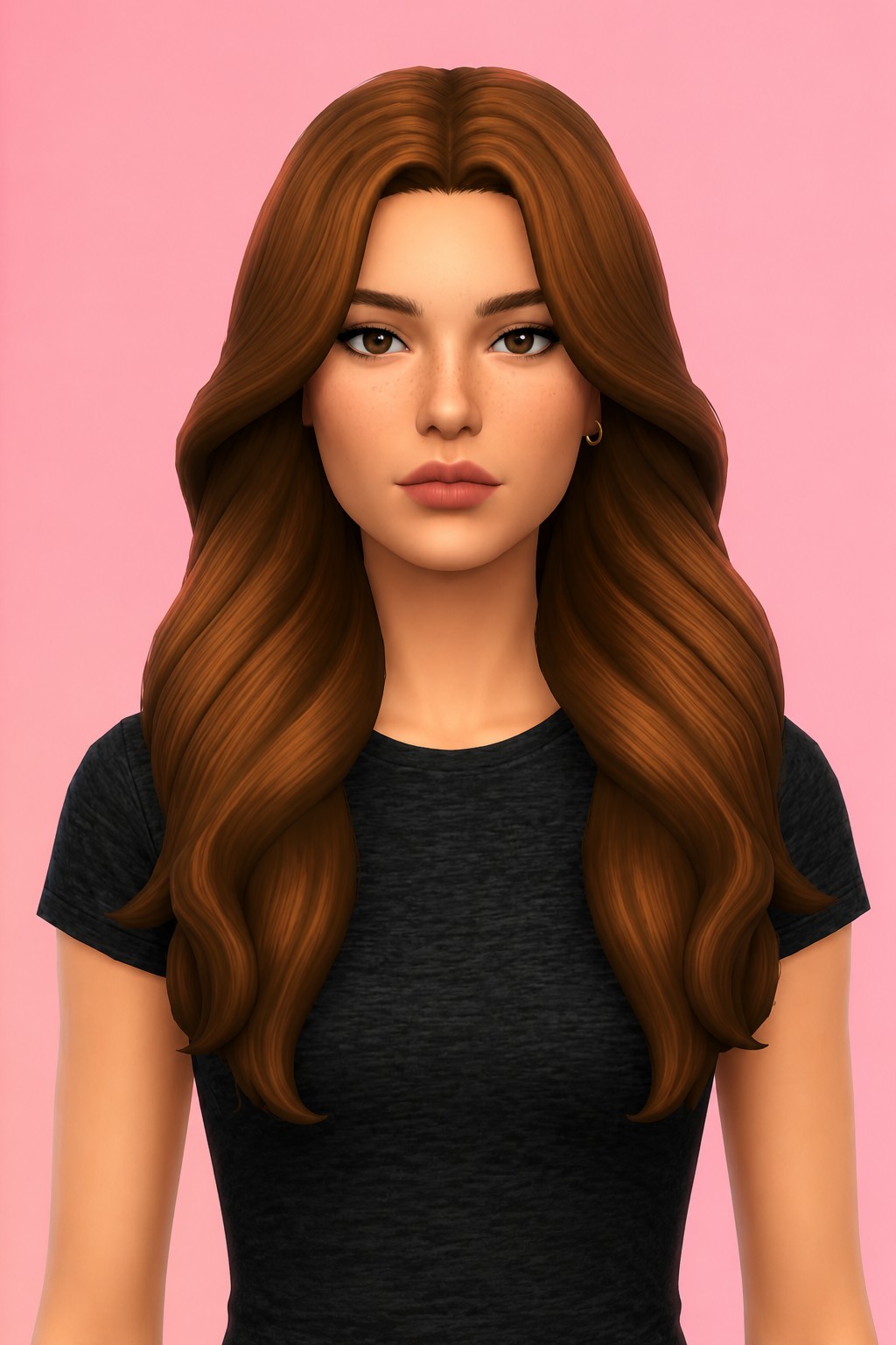 Isabella Hair custom content (CC) for Sims 4 by oakiyo