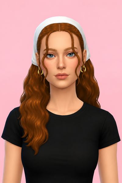 Clara Hair custom content (CC) for Sims 4 by oakiyo