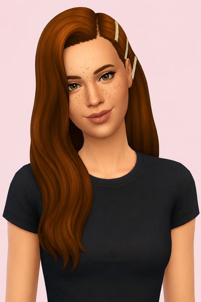 Samantha Hair custom content (CC) for Sims 4 by oakiyo