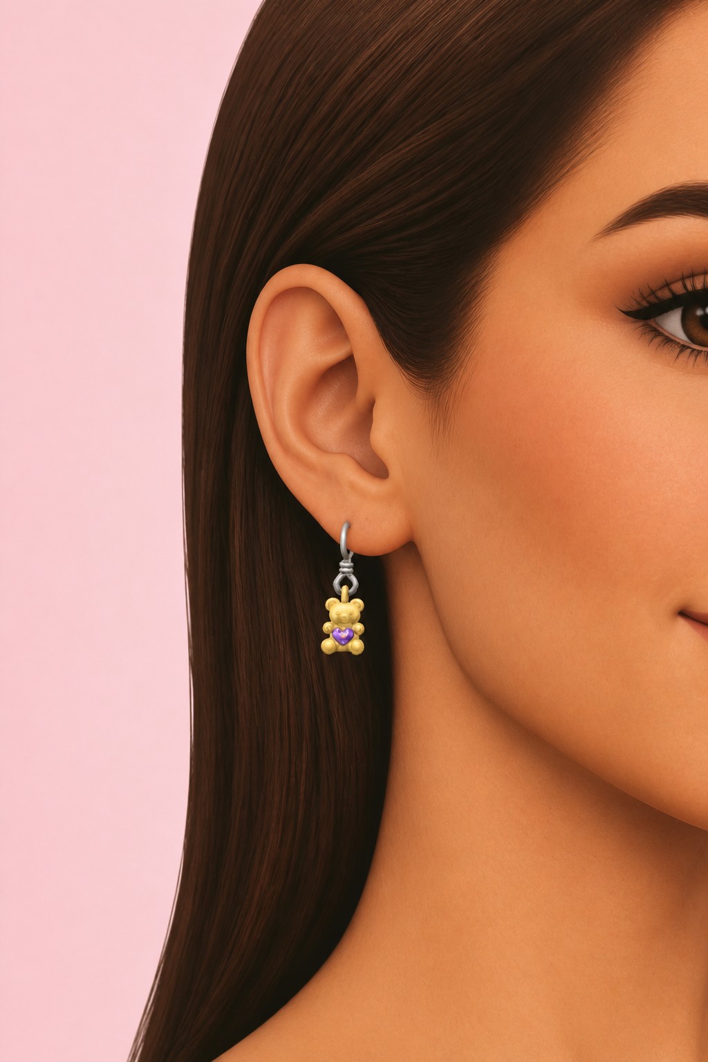 Gummy Bear Earrings custom content (CC) for Sims 4 by oakiyo