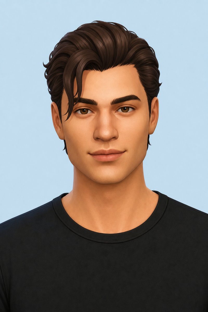 Flambae Hair custom content (CC) for Sims 4 by johnnysims