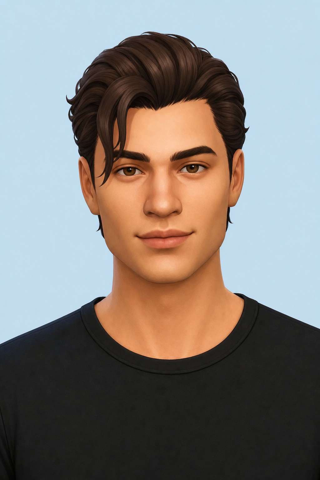 Flambae Hair custom content (CC) for Sims 4 by johnnysims