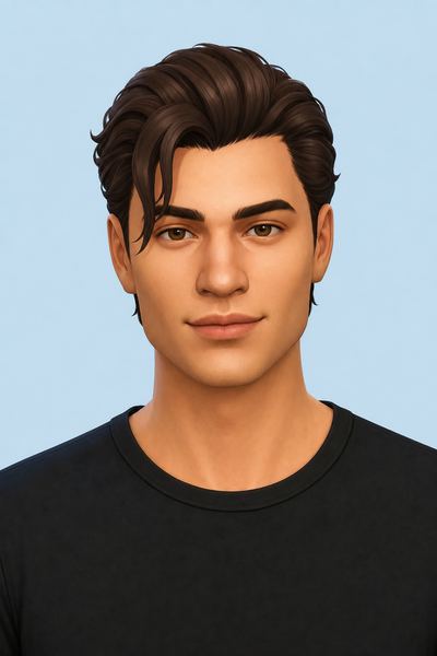 Flambae Hair custom content (CC) for Sims 4 by johnnysims