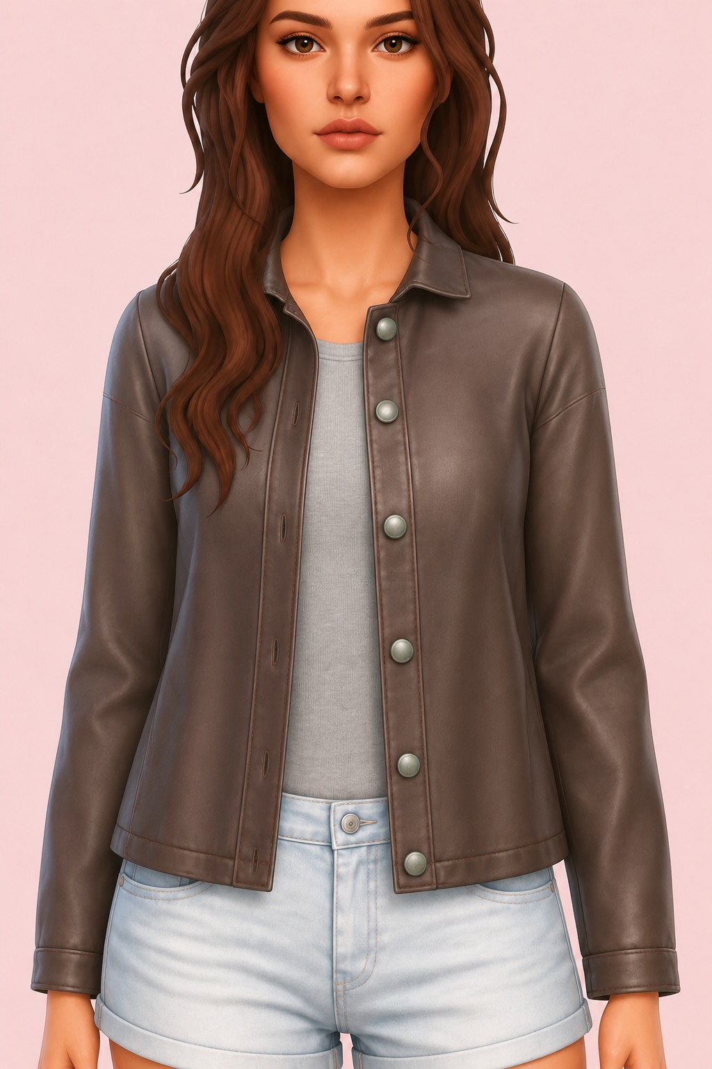 Seperated Leather Jacket custom content (CC) for Sims 4 by oakiyo