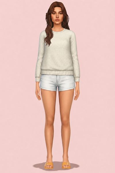 Sweater Recolour custom content (CC) for Sims 4 by oakiyo