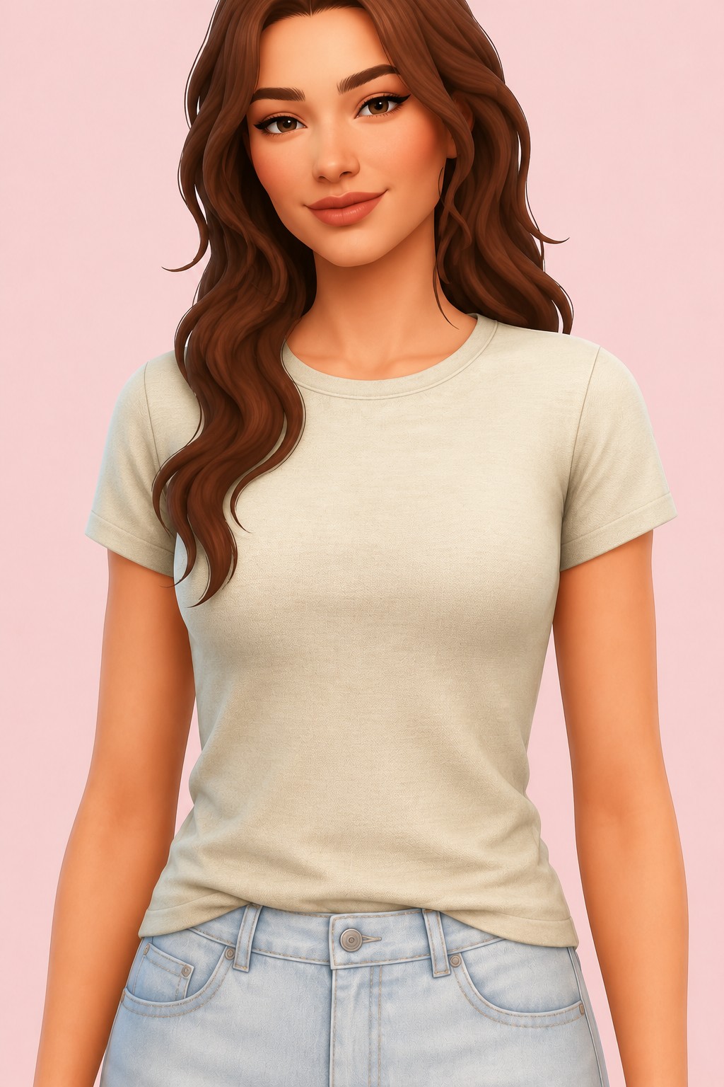 Maeve Top custom content (CC) for Sims 4 by oakiyo