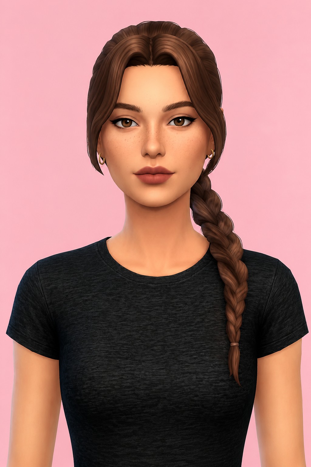 Jessica Hair custom content (CC) for Sims 4 by oakiyo
