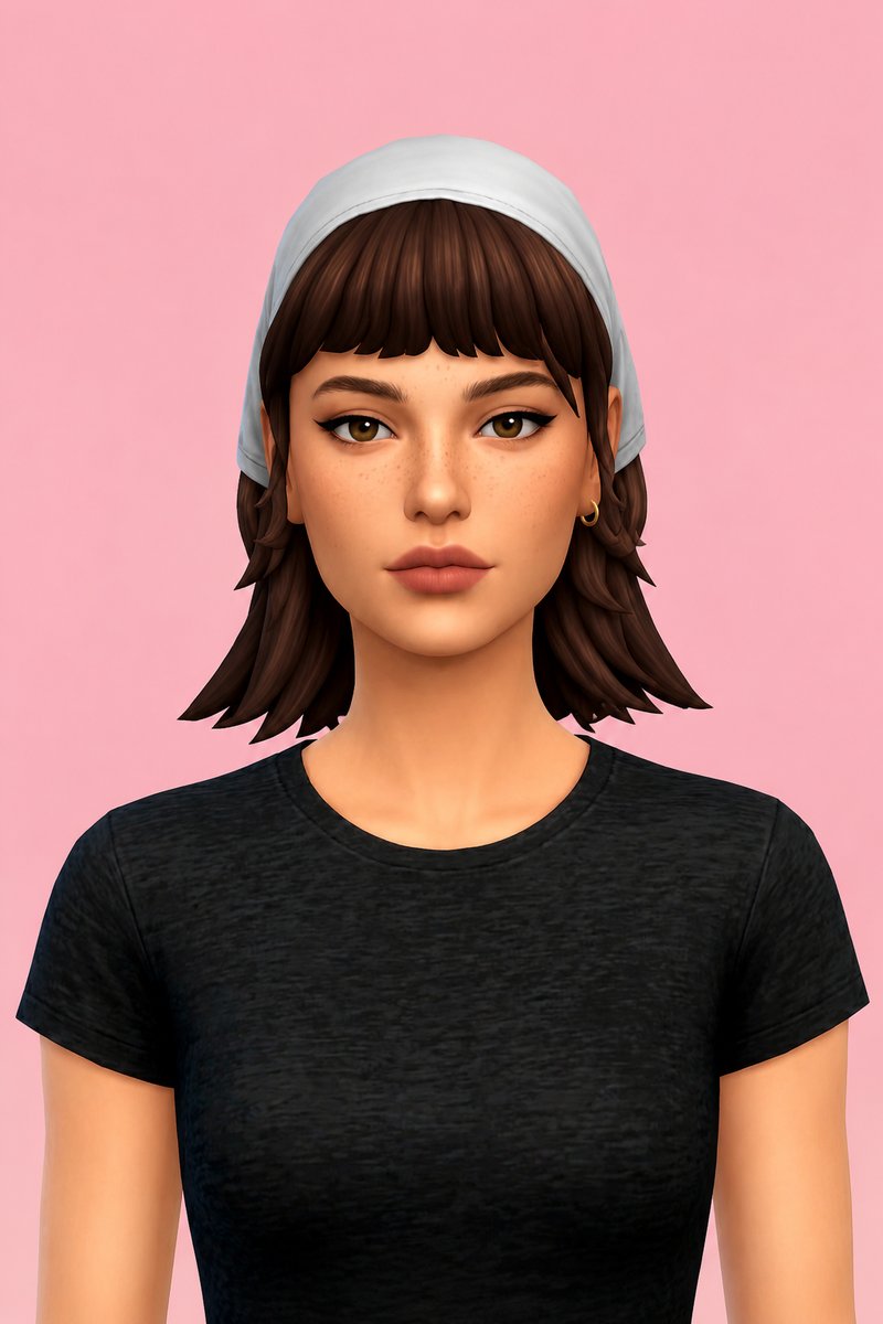 Carrie Hair custom content (CC) for Sims 4 by oakiyo