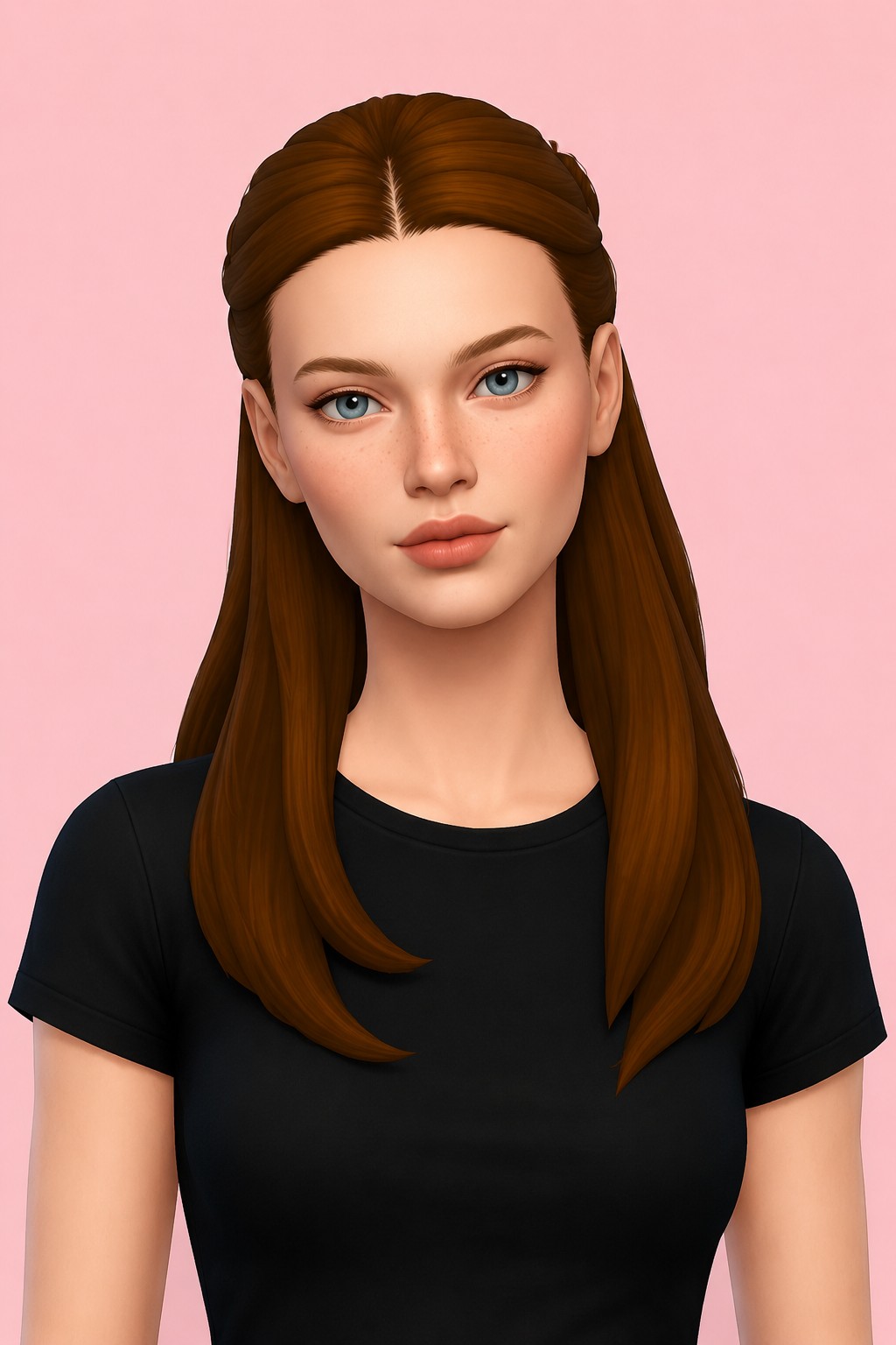 Crystal Creations - Half up Pin Fix custom content (CC) for Sims 4 by oakiyo
