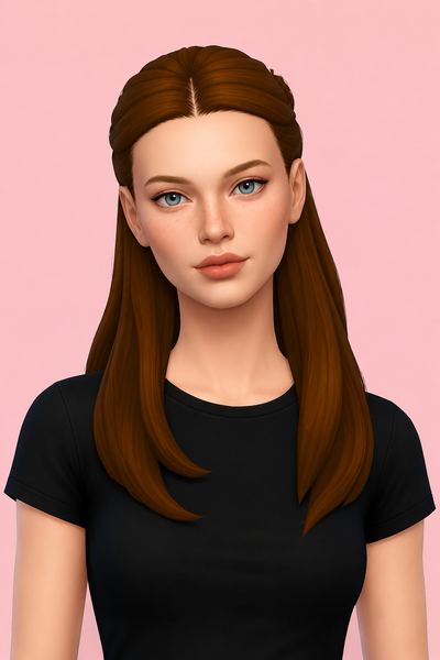 Crystal Creations - Half up Pin Fix custom content (CC) for Sims 4 by oakiyo