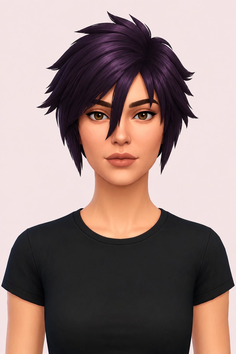 Invisigal Hair custom content (CC) for Sims 4 by johnnysims