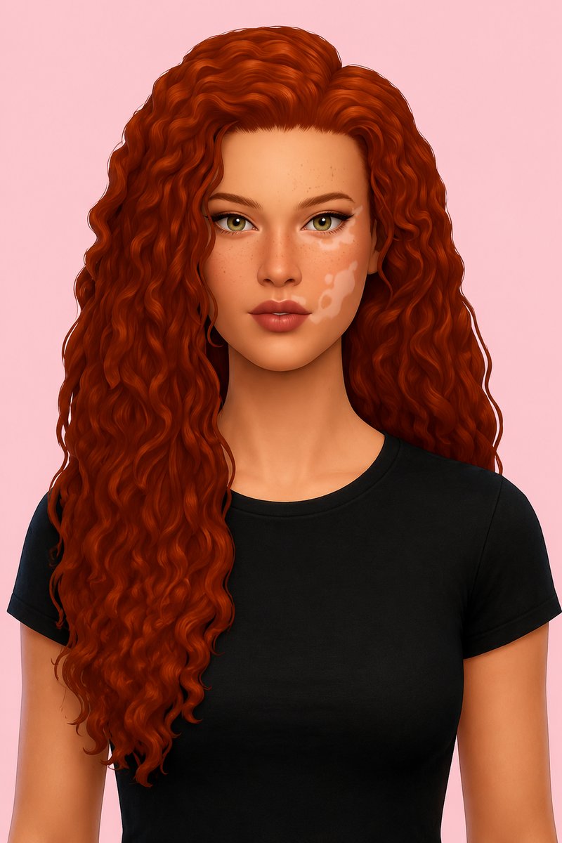 Liliana Hair custom content (CC) for Sims 4 by oakiyo