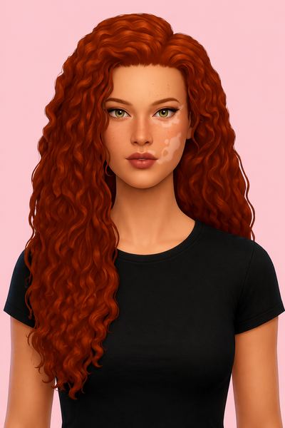 Liliana Hair custom content (CC) for Sims 4 by oakiyo