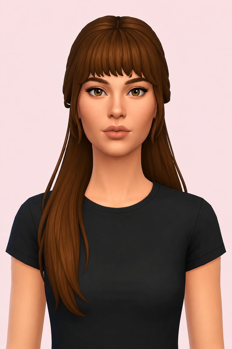 Flora Hair custom content (CC) for Sims 4 by oakiyo