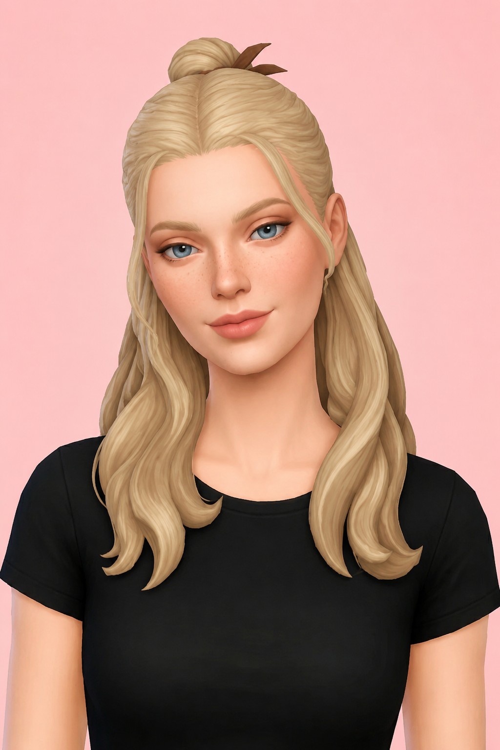 Celene Hair custom content (CC) for Sims 4 by oakiyo