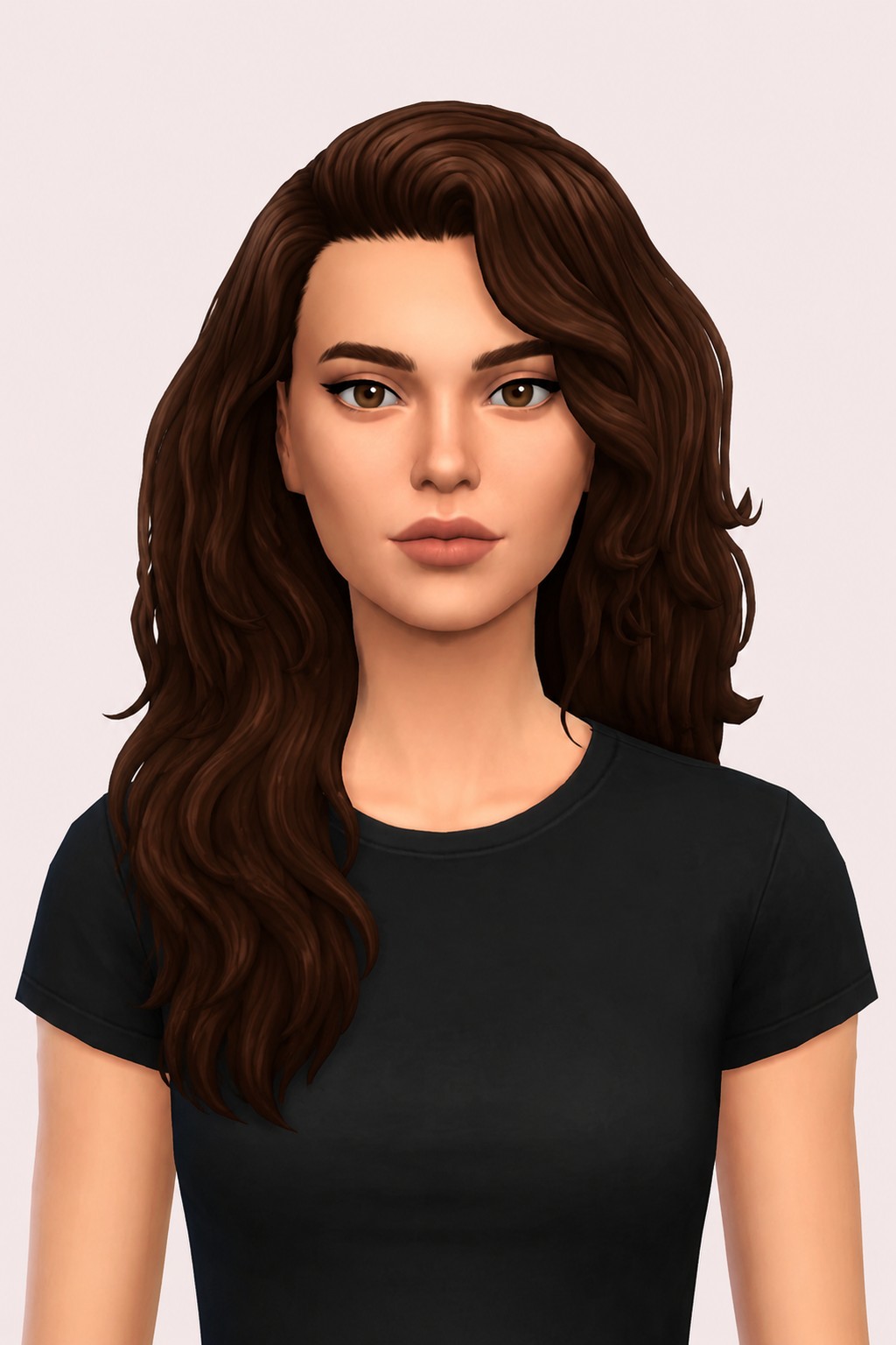 Renee Hair custom content (CC) for Sims 4 by oakiyo