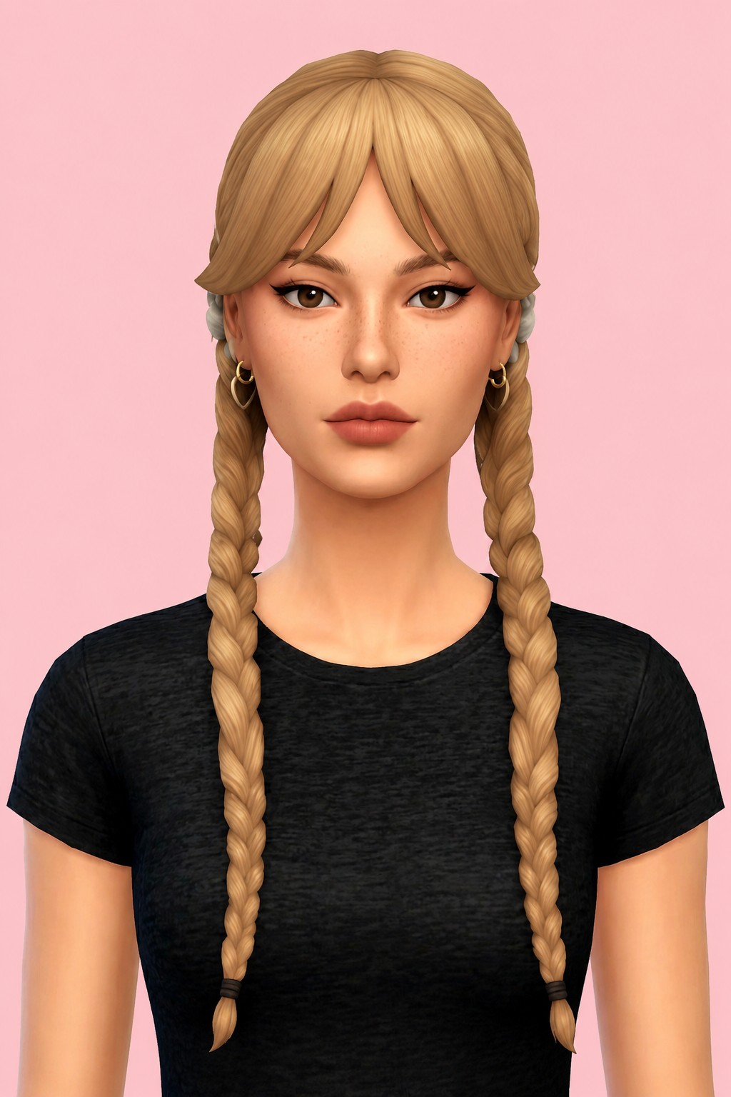 Astrid Hair custom content (CC) for Sims 4 by oakiyo