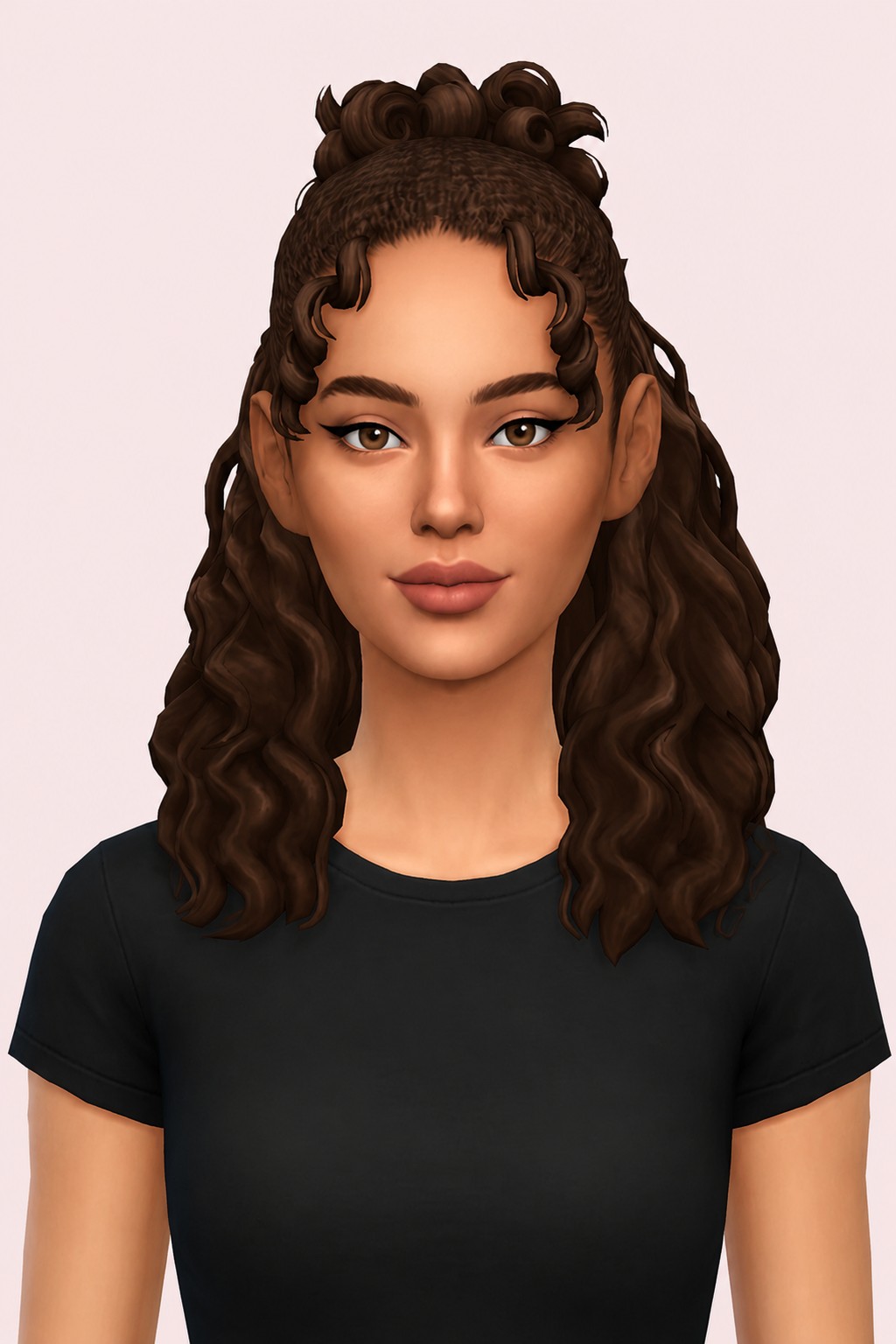 Emery Hair custom content (CC) for Sims 4 by oakiyo