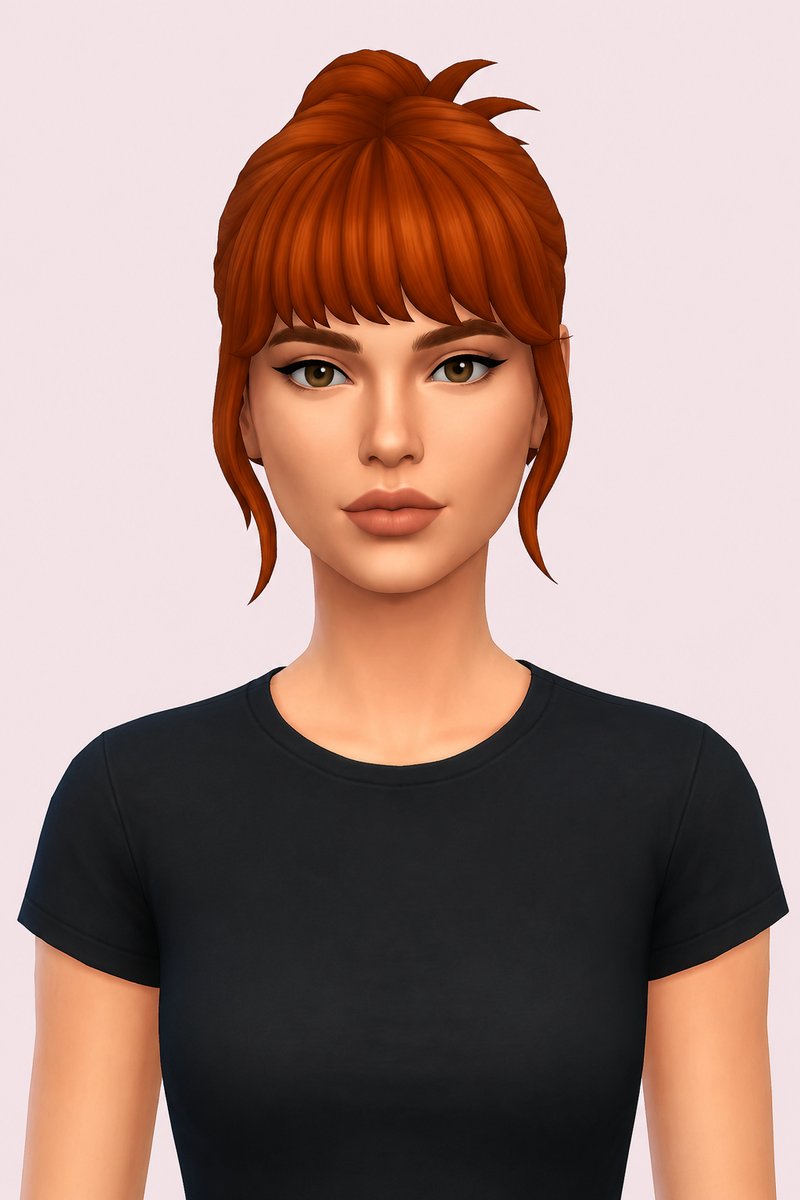 Brandy Hair custom content (CC) for Sims 4 by oakiyo