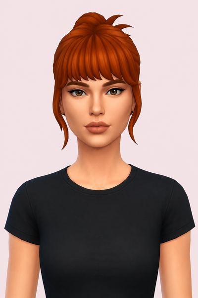 Brandy Hair custom content (CC) for Sims 4 by oakiyo