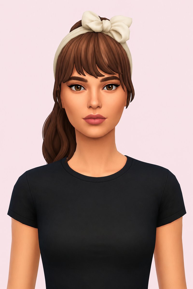 Fern Hair custom content (CC) for Sims 4 by oakiyo