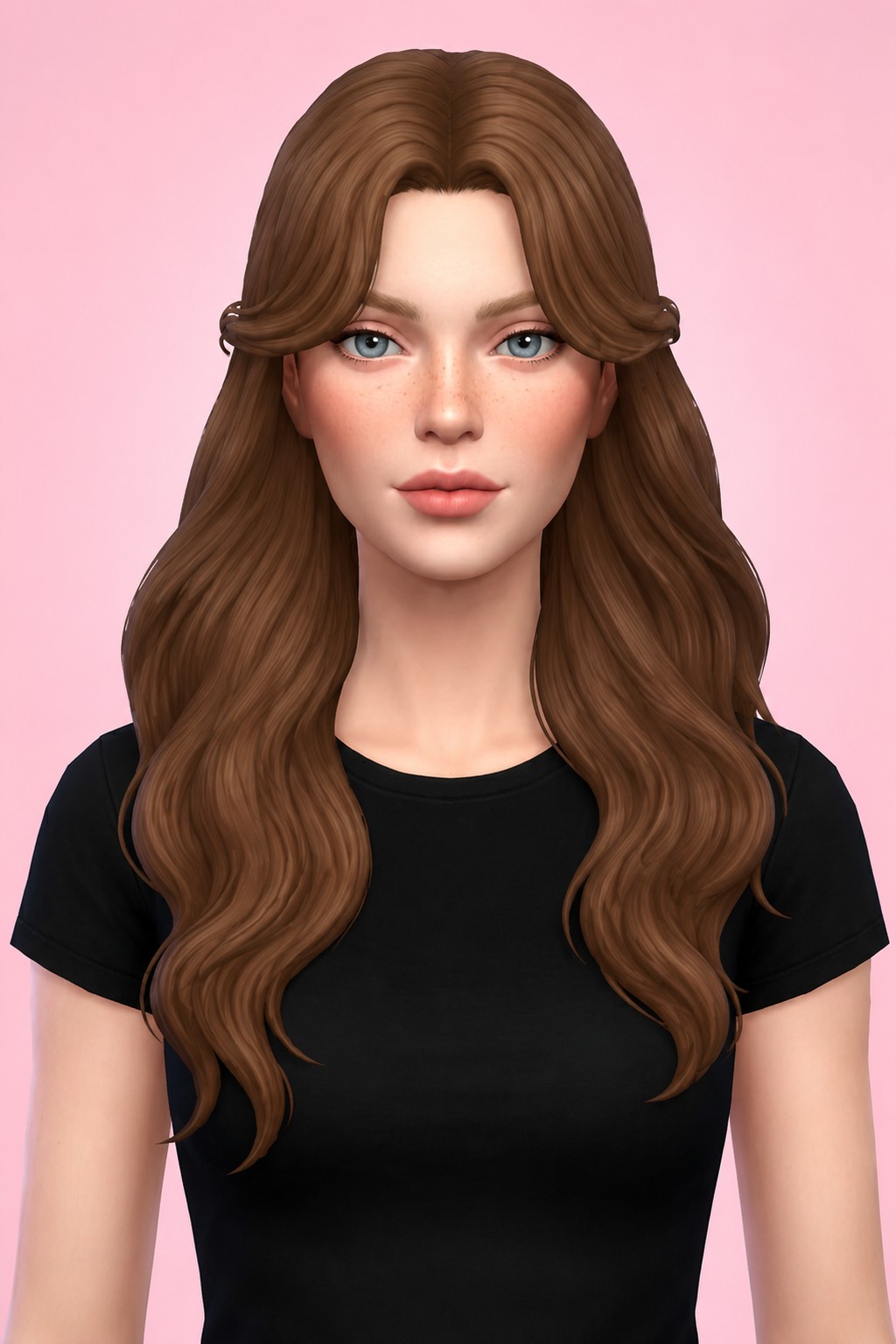 Anastasia Hair custom content (CC) for Sims 4 by oakiyo