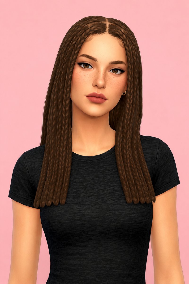 Angel Hair custom content (CC) for Sims 4 by oakiyo