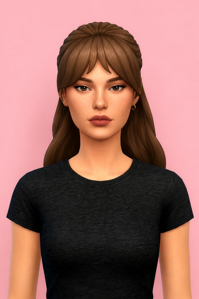 Maisie Hair custom content (CC) for Sims 4 by oakiyo