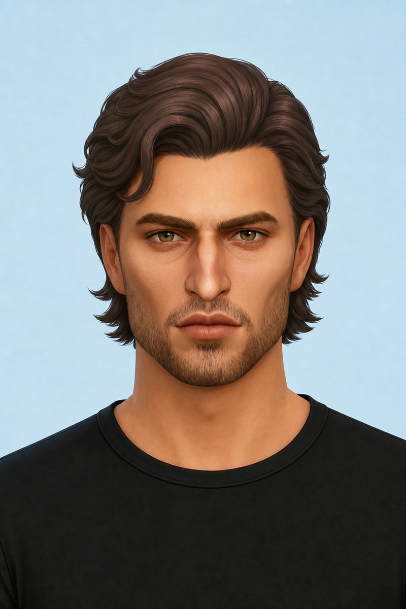 Phenomaman Hair custom content (CC) for Sims 4 by johnnysims