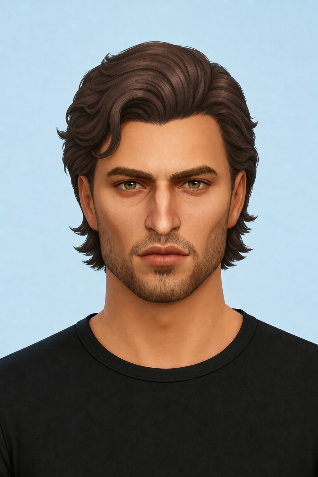 Phenomaman Hair custom content (CC) for Sims 4 by johnnysims