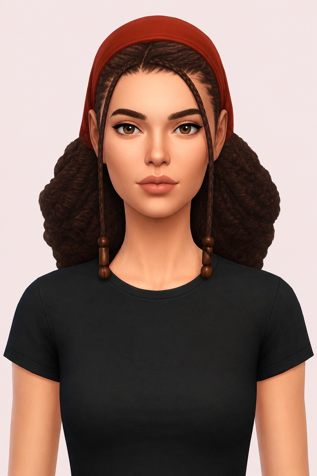 Adrienna Hair custom content (CC) for Sims 4 by oakiyo