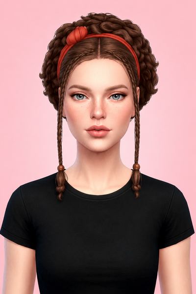 Drew Hair custom content (CC) for Sims 4 by oakiyo
