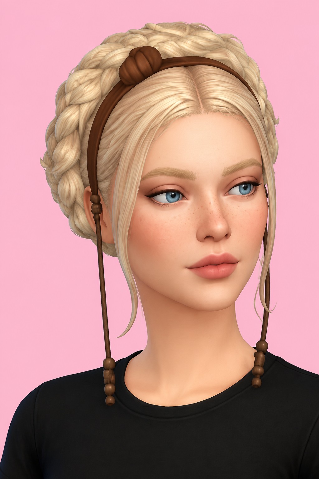 Drew Hair - Headband Accessory custom content (CC) for Sims 4 by oakiyo