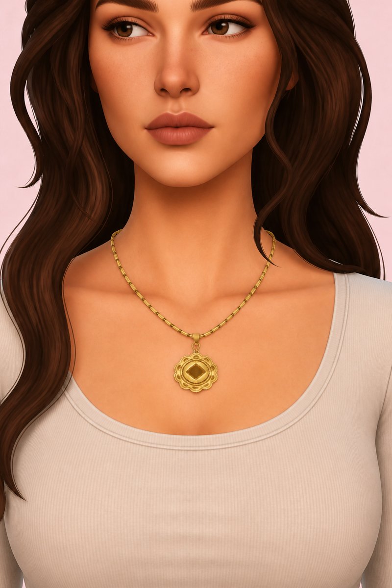 Dylan Necklace custom content (CC) for Sims 4 by oakiyo