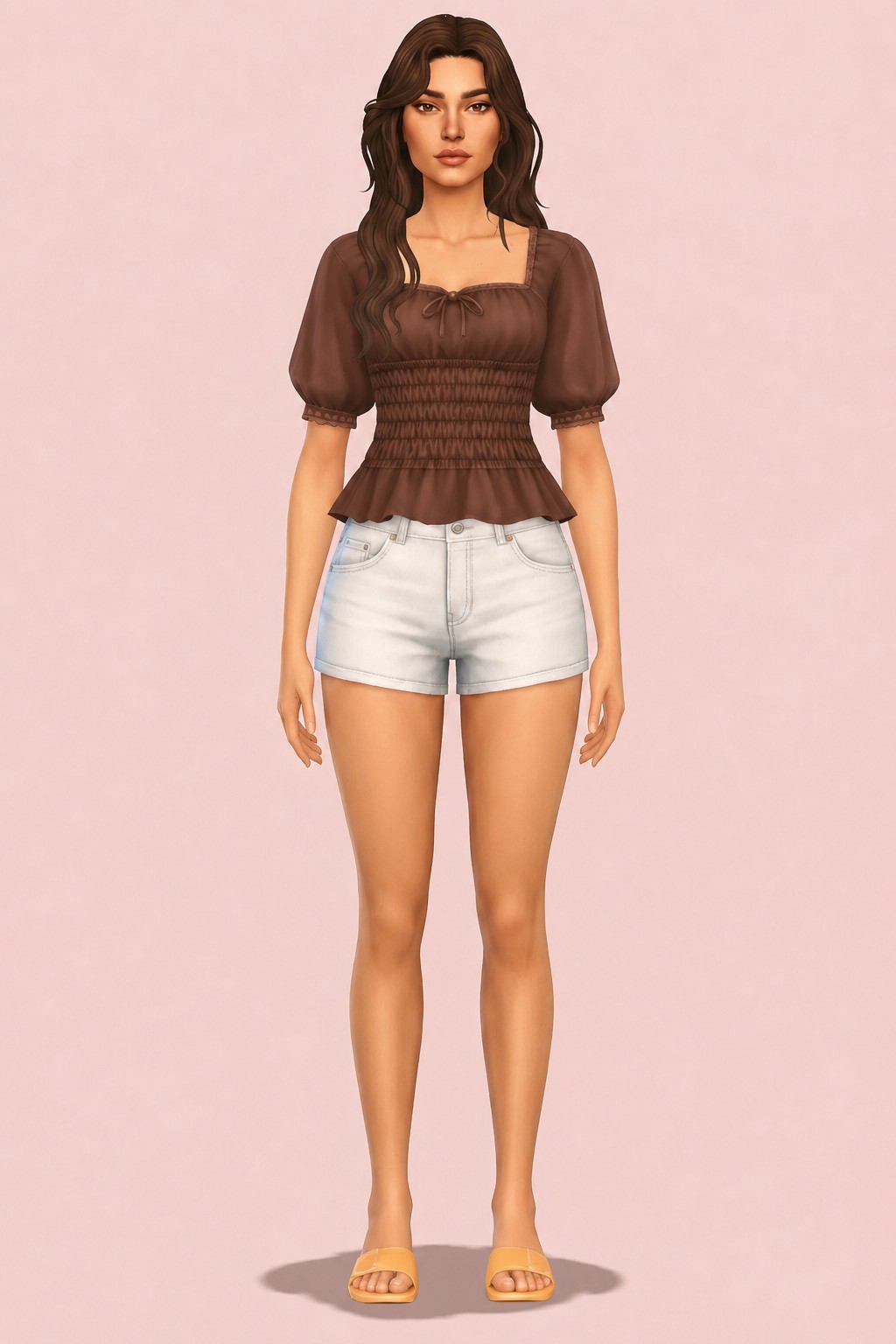 Gracie Blouse custom content (CC) for Sims 4 by oakiyo