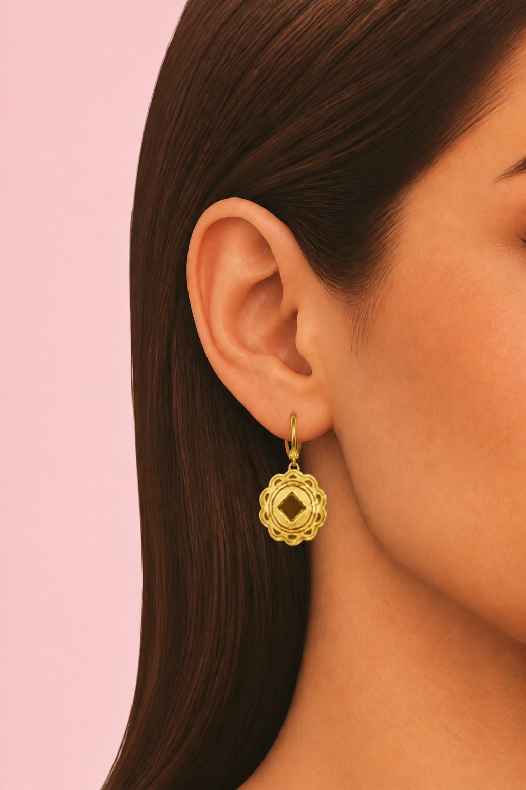 Macie Earrings custom content (CC) for Sims 4 by oakiyo