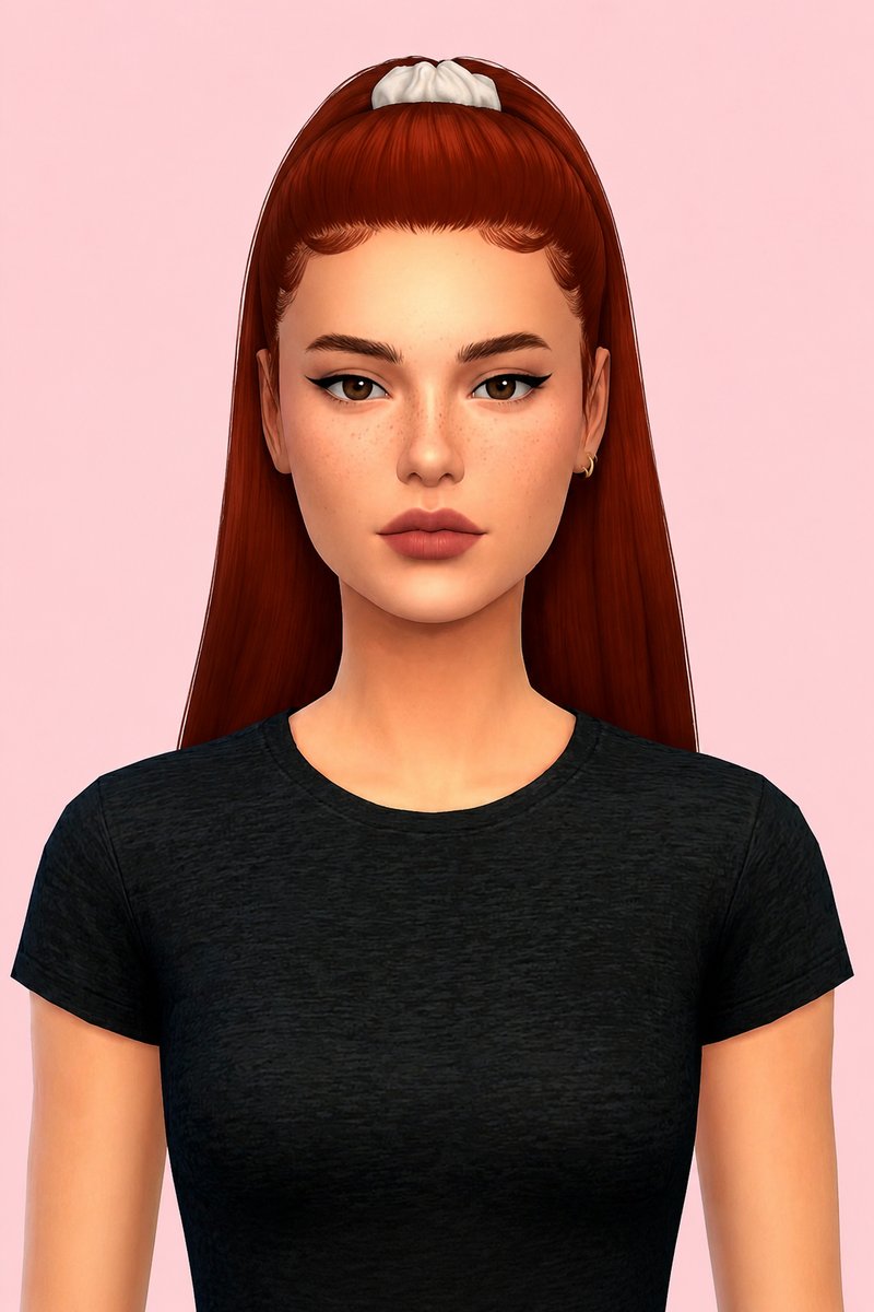 Brooke Hair custom content (CC) for Sims 4 by oakiyo