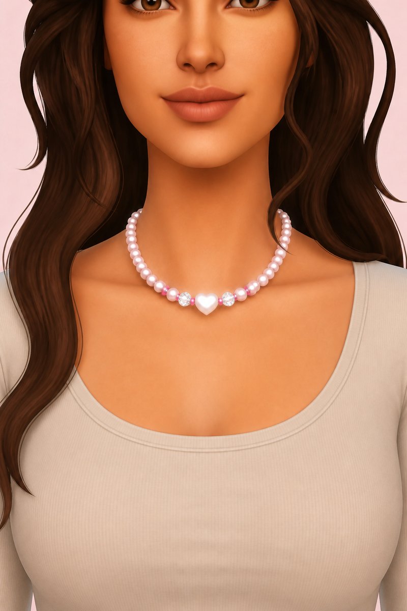 Mae Necklace custom content (CC) for Sims 4 by oakiyo