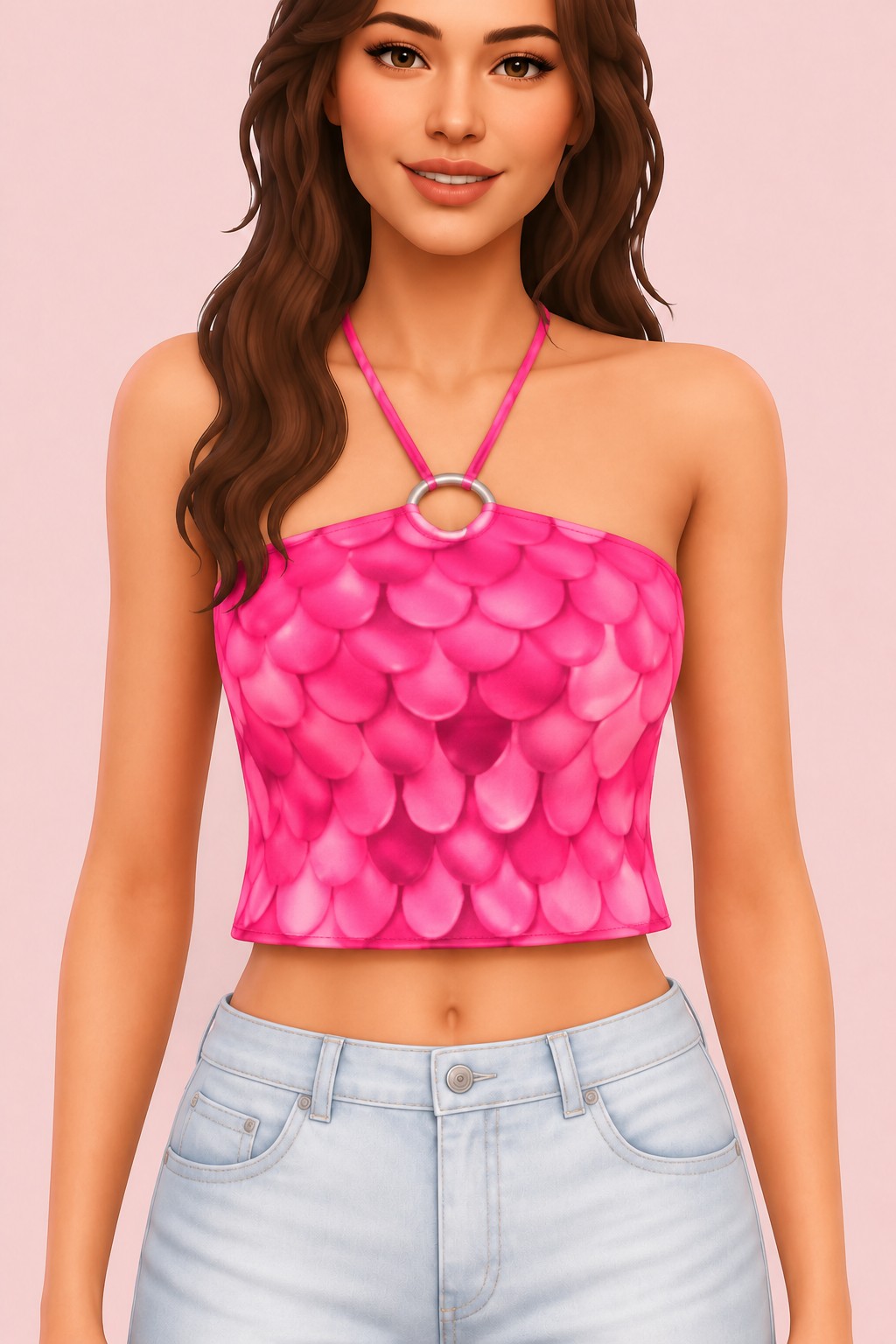 Bea Top custom content (CC) for Sims 4 by oakiyo