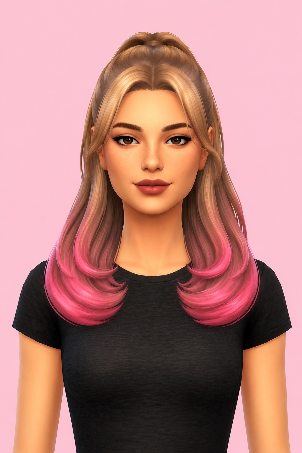 Kelly Hair custom content (CC) for Sims 4 by oakiyo