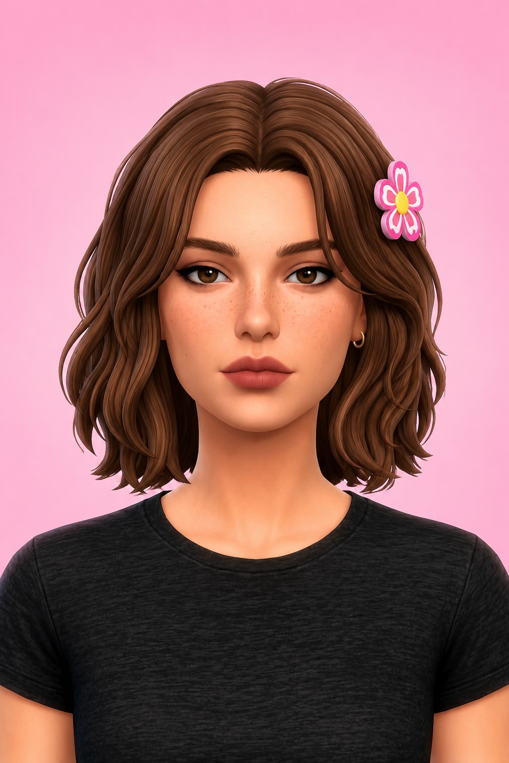Kelly Hair Flower Accessory custom content (CC) for Sims 4 by oakiyo