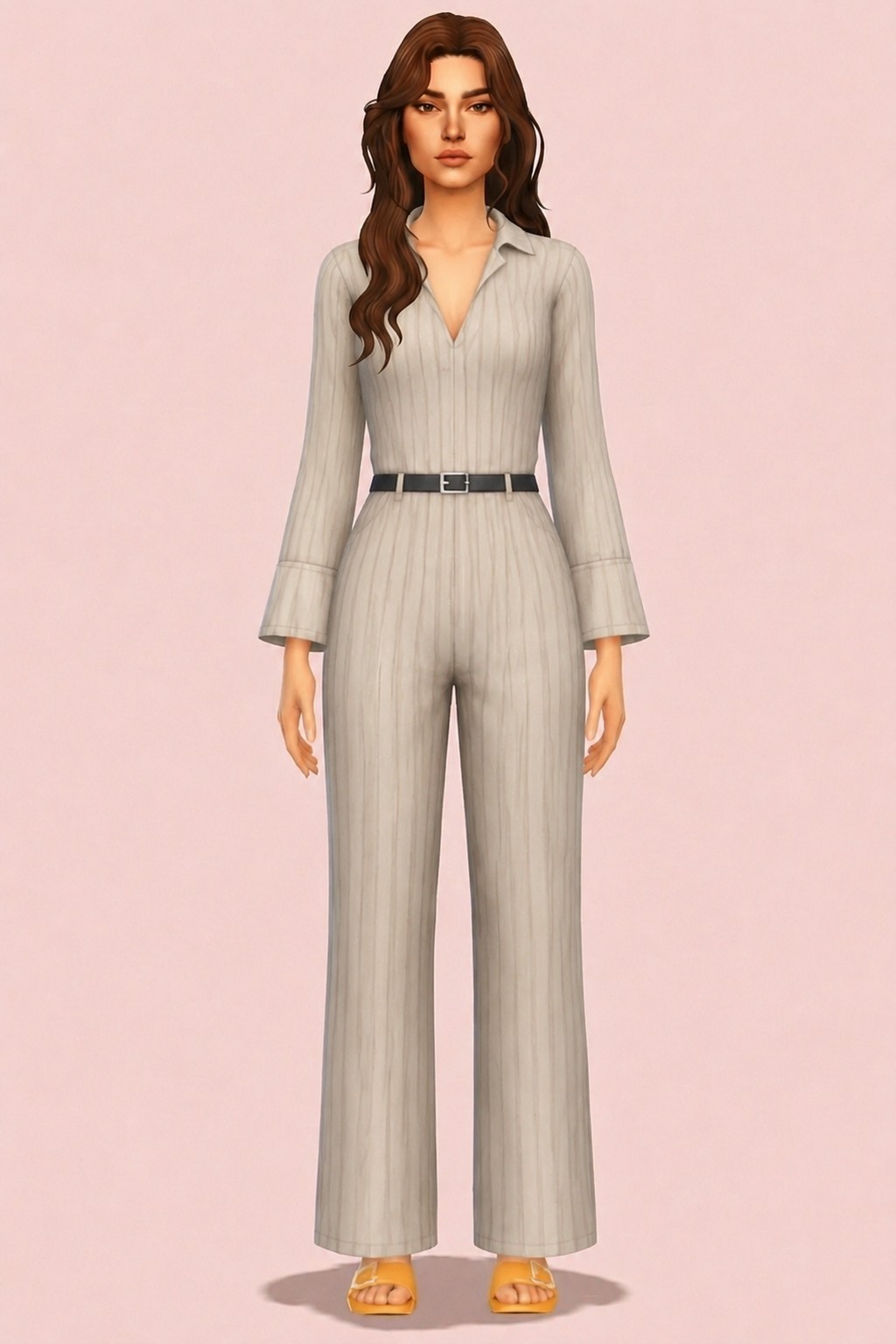 Connie Jumpsuit custom content (CC) for Sims 4 by oakiyo